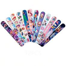 12/24pcs K-POP Cartoon Clapping Bracelets, Anime Character Pattern KPOPPP Clapping Rings, Theme Birthday Party Supplies, Photo Props, Christmas, Valentine's Day, Easter Gifts - Sets - View 6