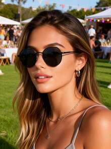 1pc Black Frame Gray Film