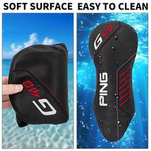 1pc Modern Digital Design Golf Club Head Cover - Vibrant Pattern In Black, Fits Drivers And Hybrids | Premium Gift For Discerning Golfers - Black - View 5