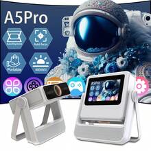 2026旗舰级东影A5安卓12智能投影仪，支持4K和1080P原生分辨率，400 ANSI流明家庭影院投影仪，7英寸触摸屏，WiFi 6，兼容安卓电视，全高清电影投影仪，适用于游戏、电脑、智能手机等设备。 - 白色 - 查看 1