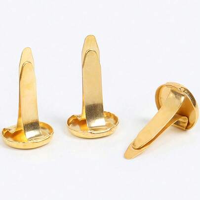 1 chiếc ghim bấm kim loại có thể tháo rời, vật dụng trang trí DIY đơn giản, có thể tái sử dụng cho mùa tựu trường.