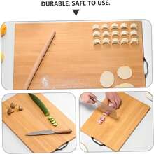 Home Use Smooth And Flat Organic Bamboo Cutting Board Natural Handle Cutting Board, Meat And Cheese Cutting Board - 17.72*12.6英寸 - 查看 6