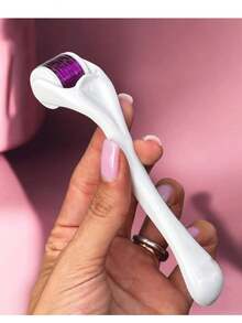 0.25毫米手动美容滚轮，540钛合金针美容滚轮，适用于头发、胡须、面部、身体、头皮，男女通用微针美容滚轮 - 彩色 - 查看 2