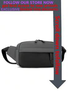 Chest Bag, New Shoulder Bag, Outdoor Backpack, Cycling Waist Bag, Sports & Casual Crossbody Bag Phone Bag, Thigh Bag, Camping - Grey - View 2