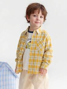 Balabala 2-26岁男女童长袖衬衫，春季款 - 黃色調 - 查看 5