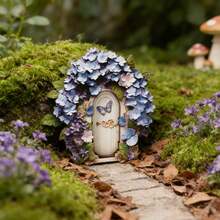 1.0cm Thick Mini Fairy Door Decor, Garden Micro Landscape Decoration, Fairy Door Shaped Tabletop & Potted Plant Scene Accessory, Farmhouse Style Decor, Outdoor & Garden Decoration, Gardening Ornament (Double-Layer Craft) - JLM043 - View 11