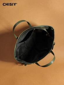 Original New Product Camouflage Green Tote Bag With Color Contrast Splicing Large Capacity Tote Bag Sports Bag Multi Pocket Tote Bag Travel Bag Shoulder Bag, Valentine's Day Halloween Christmas Gift Suitable For Work, Vacation, Travel, Shopping, Daily Party Activities Music Festival Autumn/Winter Edition - 迷彩綠 - 查看 6