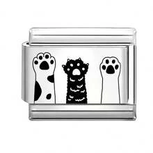 1 chiếc vòng tay DIY kiểu Ý khắc họa tiết, trang trí hình động vật, quả anh đào, trái tim, ngôi sao, thích hợp làm quà tặng cho bạn bè/người yêu trong các dịp lễ hội, năm mới, Halloween, Valentine. Thiết kế quyến rũ, trang sức thép không gỉ, sản phẩm địa phương, thiết thực và thời trang, vật dụng cần thiết cho Giáng sinh và Halloween, tông màu thu trầm ấm, phong cách Giáng sinh. - M289617 - Xem 17