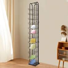 kangten 12 Tier Black Floor Standing Hat Rack, 78'' Hat Display Rack, Cap Organizer Metal Hats Stand, Hats Wigs Holder, Retail Hat Organizer Stand For Retail Display, Storage Vertically (10.04 X 77.95 Inch) A Nice Gift Freestanding Hat Rack Display Stand, Floor-Standing Hat Holder With Multiple Hooks, Stylish And Durable Hat Organizer For Entryway, Bedroom, Or Retail Use - Default - View 6