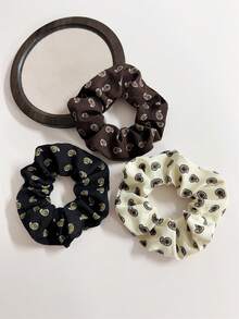 2pcs/3pcs/4pcs/5pcs Women Elegant Rhinestone Spiral Hair Scrunchies, Ponytail Holders, Suitable For Daily Hairstyle Decoration, Satin Simple Elegant Fashion Hair Ties, Bohemian Style Hairbands Head Accessories Elastic Band - Multicolor - View 8