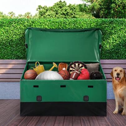 Outdoor Storage Box Patio Deck Box 230 Gallon Waterproof PE Tarpaulin