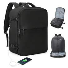 Floless Carry On Laptop Backpack For Travel Vacuum Compression, Airplane Approved Travel Backpack Suitcase For Women Men, Vacuum Backpack For Travel For Clothes Travel Backpack Pack 14 Inch Laptop Business Computer Backpack Bag, Waterproof Backpack Work Large Backpack For Travel - Grey - View 19