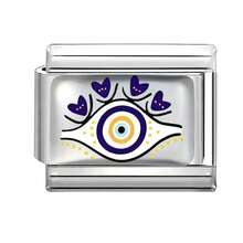 1件DIY树脂模块化互锁手链，饰有心形和眼睛元素，适合作为派对礼物送给朋友/情侣，适用于圣诞节、新年、万圣节、情人节等节日，设计精美，不锈钢材质，本地制造，实用时尚，是圣诞节和万圣节的必备单品，秋季色调，圣诞风格 - M293509 - 查看 7