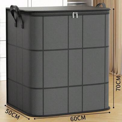 Portable Large Capacity Folding Clothing Storage Bag Hand-Held Duffel Bag Double Zipper Padded Bag Wardrobe Organizer Moving Bag