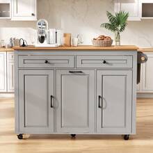 Mobile Storage Islands - Grey + MDF - View 4