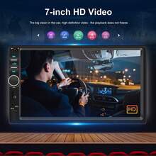 1Din 7" Retractable Screen HD Car MP5 Player BT Car Radio Supports FM BT USB Phone Mirror-Link - A - Xem 8