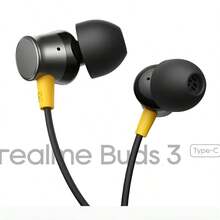 Realme Type-C Buds 3 有线入耳式耳机，兼容 Realme、 Edge 50 Fusion、Vivo V30e、 CE Nord 4、iQOO Neo 7、 等手机（黑色） - 黑色 - 查看 8