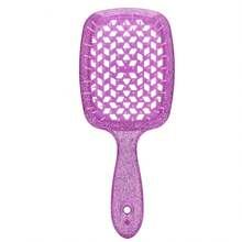 1 Stück Cut Out Mesh Haarbürste, atmungsaktiver flauschiger Haarkamm - Kopfhautmassagebürste, antistatisch, Haaraccessoires - Verschiedenfarbig - Übersicht 7