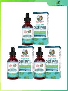 Mary Ruth's Vegan Chlorophyll Liquid Drops - Non-Diluted Liquid Chlorophyll - Mulberry Derived Supplement - Non-GMO - Delicious Minty Flavor - 2 Fl Oz - 3 chai - Xem 1