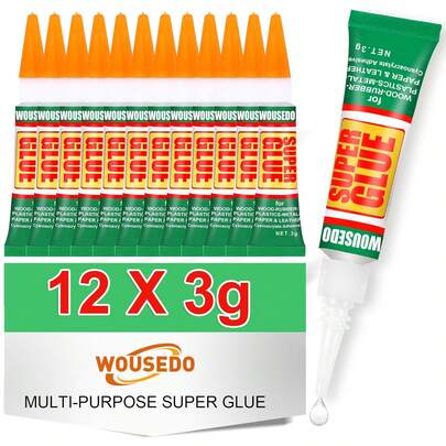 1/6/12/24pcs3g Super Strong Nail Glue For False Nails, Soft Nail Tips Gel Quick Drying,Suitable For Nail Art Beginners Adhesive GelSuitable For Plastic, Metal, Iron, Ceramic, Glass, Wood, 502 Glue Manual Glue High Temperature Resistant Footwear Maintenance Glue Multi-Purpose