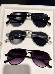 3 chiếc kính mắt mèo gọng nhựa dành cho nữ, kiểu dáng cá tính, dễ phối đồ, phong cách đường phố năng động, cá tính, thích hợp cho chụp ảnh đường phố, lễ hội âm nhạc, tiệc độc thân, phụ kiện đi biển. - Nhiều màu - Xem 3