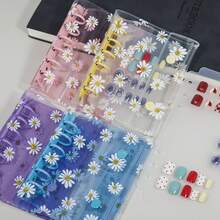 A7 Daisy Loose-Leaf Binder Cover, Detachable 3D Crystal Bubble Sticker Album, Sticker Book With Peelable Sticker Pages, Transparent Card Holder, 160 Pockets Refill Pages, DIY Memo Notebook, Stationery Storage Box, Essential For Back To School, New Year, Valentine's Day, Office Supply Season, Suitable As Gift - Multicolor - View 4