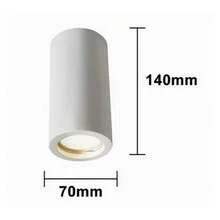 OISE ART STORE Porta Faretto Applique Da Soffitto In Gesso Verniciabile Cilindro Gu10 Gs-c140-t - - Multicolore - Visualizzare 2