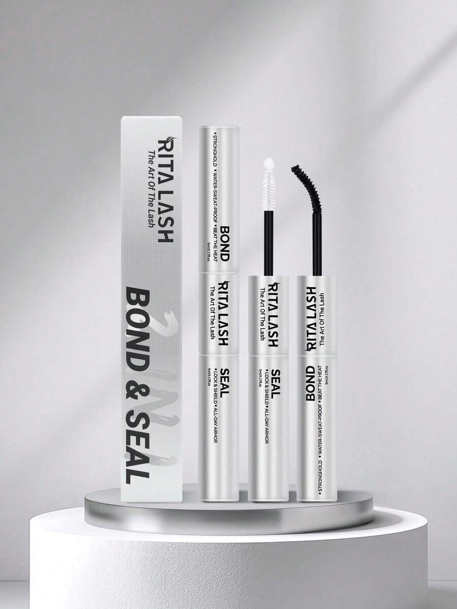 RITALASH Lash Bond Seal 2-IN-1 Power, Strong Hold, Waterproof For Flawless Lashes For Lash Clusters Long-Lasting For Sensitive Eyes Pool-Proof Rainy Day Proof - Black - View 1