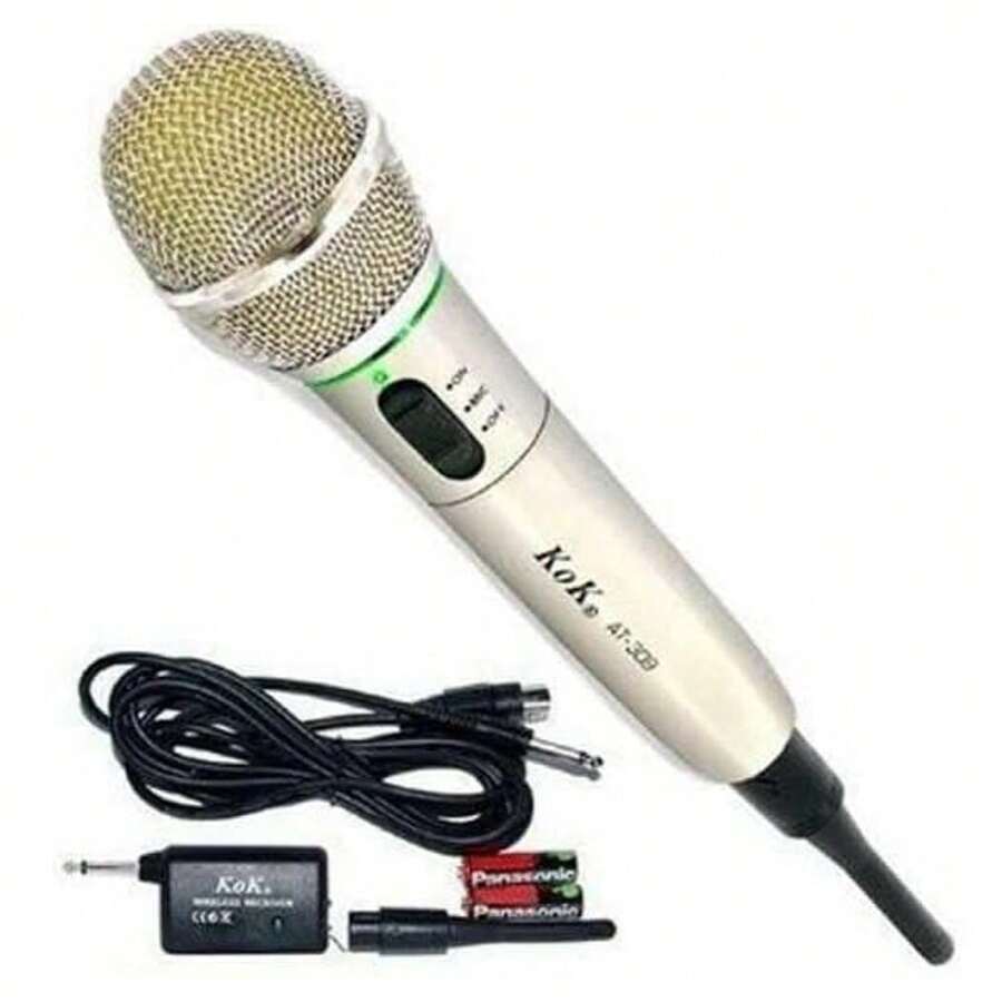 OISE ART STORE Microfono Wireless E Con Cavo Filo 2 In 1 Per Karaoke Cantare 309 - - Multicolore - Visualizzare 1