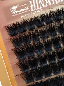 196 Pcs D Curl 120D+160D Eyelash Clusters Russian Cluster Lashes Wispy Lashes Clusters False Faux Mink Eyelashes 10-20mm Long Eyelash Extension Fluffy Thick Faux Mink Eyelash Clusters Captivating Full Salon Look Eyelashes Lash Clusters, Eyelash Clusters, Individual Eyelashes, Lashes, Fake Lashes - D - View 3