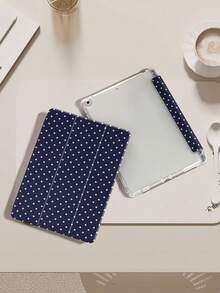 深蓝色波点保护套，兼容 iPad Air 4/5（10.9 英寸）、iPad 7/8/9（10.2 英寸）、第十代 iPad，内置笔袋，支持自动睡眠/唤醒功能，兼容三星 Tab S6（10.4 英寸）、Tab A9（11 英寸）、Kindle Paperwhite（第十二代，2024 年款），闪亮风格保护套，情人节、新年礼物之选。 - 彩色 - 查看 5