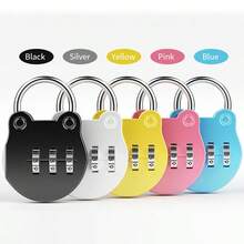 Mini Combination Lock, Portable Travel Security Lock With Resettable 3-Digit Combination - Suitable For Luggage, Backpacks, Gym Lockers, Tool Boxes - Combination Lock - View 3
