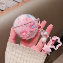 Ins Shiny Star Pendant Suitable For Huawei FreeBuds 5i/6i/7i Bluetooth Earphone Case, FreeBuds SE2/SE3/SE4/Clip2 Earphone Case, Minimalist Transparent FreeBuds Pro3/Pro4/Pro5 Earphone Cute Protective Case - Colorful Five-pointed Star + Pendant - View 4