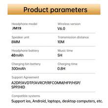 150 Language Translation, Permanent Free, ANC+ENC Noise Cancellation, Dual-Ear Mode, Live Recording, Digital LED Power Display, TWS In-Ear Wireless Headphones, Built-In Capacitive Microphone, Deep Bass, Type-C Rechargeable Case, Music, Gaming, Fitness, Multi-Scenario Application, Compatible With Phone/Android/IPad/OS - White - View 9