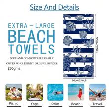 1 chiếc khăn tắm biển họa tiết mỏ neo và rùa biển sọc xanh trắng, chất liệu microfiber siêu mềm, cỡ lớn, thấm hút cực tốt, thích hợp cho du lịch, hồ bơi, lặn biển, lướt sóng, yoga, cắm trại, nhiều kích cỡ khác nhau, phụ kiện bãi biển. - A - Xem 26
