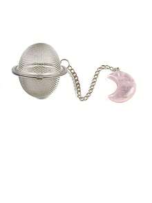 1pc 304 Stainless Steel Tea Infuser With Crystal Stone, Extended Chain Hook, Tea Ball Strainer, For Loose Leaf Tea, Spices, Condiments, Gift For Tea Lovers, Crystal Moon Decor Craft Back To School - Multicolor - View 23