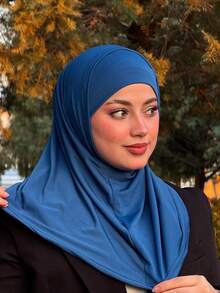 1件装女士中东阿拉伯迪拜土耳其穆斯林纯色经典简约时尚休闲优雅端庄莫代尔丝棉柔软透气头巾帽，多功能围巾头巾，适合日常生活、节日、聚会、礼拜等场合。 - turban - 查看 2
