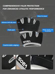 VBOSI 1 Pair Women Men Four-Finger Workout Gloves For Fitness, Weightlifting & Training - Multicolor - View 6