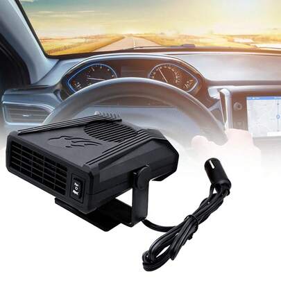 Portable 12V Car Heater/Defroster - Rapid Heating/Cooling Dual Fans, Compact Handheld DesignWith 360° Rotation & Wide-Angle Coverage, Suitable For Cars, Trucks, SUVs, For All-Season Use - Can Be Used As Car Window Defroster, Interior Temperature Control, Dashboard Accessory