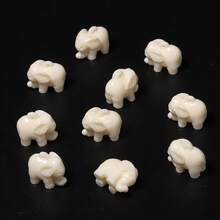 10pcs 12x13mm Natural Shell Mother Of Pearls Cute Elephant Loose Beads For Diy Bracelet Necklace Charms Jewelry Making Accessories - Beige - View 6