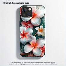 Nueva serie de flores de pareja de alta gama para el Día de San Valentín, paquete de lentes de espejo completo de vidrio blanco, funda suave para teléfono móvil para iPhone X 11 12 13 14 15 16 Plus Pro ProMax, protección de cámara, anti-huellas, ligera, elegante. - Negro 3 - Ver 6