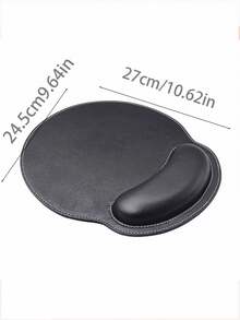 Apoio de Pulso para Mouse com Costura na Borda, Descanso de Pulso para Laptops, Mouse Pad Antiderrapante Acessórios de Mesa de Escritório, Acessórios de Escritório, Suprimentos de Escritório, Decoração de Escritório - Redondo - Visão 2
