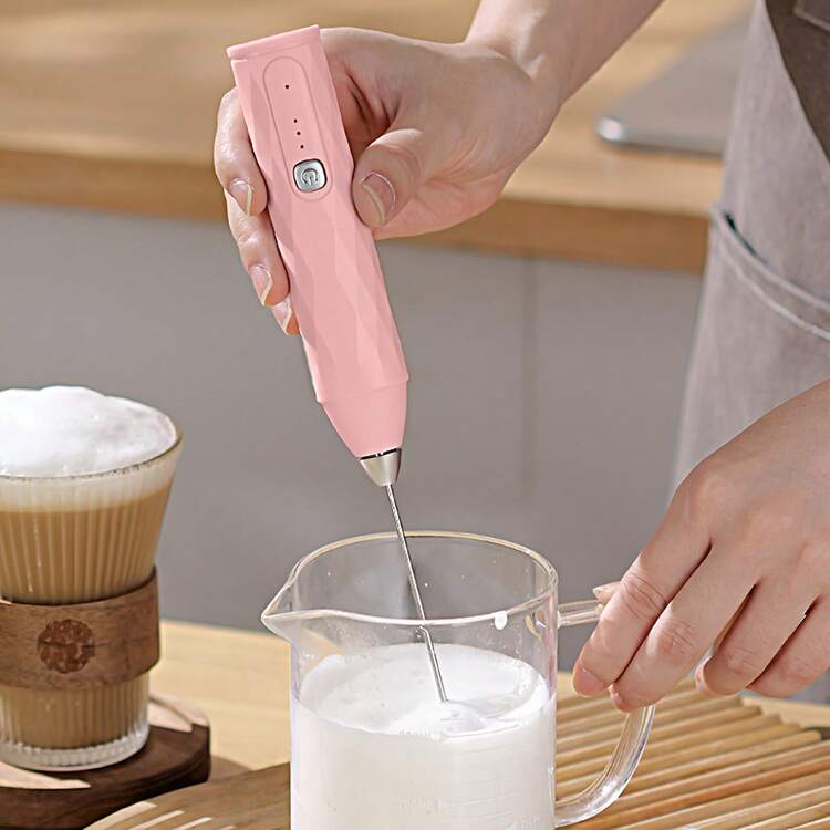 可充电手持式奶泡器，便携式电动奶泡器，不锈钢咖啡奶泡器，三档速度奶泡器，适用于抹茶、卡布奇诺、拿铁、奶昔、混合饮品 - 其他 - 查看 2