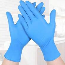 2/20/50/100 Pcs Powder-Free Disposable Nitrile Gloves, Durable Household Cleaning Gloves, Suitable For Kitchen, Bathroom, Cleaning, Food Handling, Tattoo, Beauty, Hair Dye, Pet Grooming Salon, Cooking, Painting, Arts & Crafts, Protective Gloves, Cleaning Supplies, Household Tools [No Box] - Blue - View 6