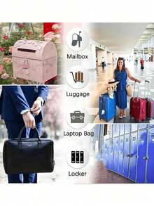 Mini Sparkling Crystal Key Lock - Metal Small Lock With 2 Keys, No Assembly Required, Luggage Lock With Keys, Small Luggage Padlock, Metal Key Lock For Luggage, Gym Locker, Bags, School, Gym, Classroom, Matching Games, Travel Backpacks, Thanksgiving, Christmas, Easter Gifts - A - View 8