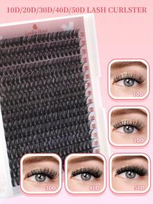 320PCS/288PCS/280PCS/266PCS 60D/80D/100D Faux Mink Eyelashes Cluster Lashes 0.07mm D Curling 10-16mm Mix Natural Eyelashes Extension 3D Russian Strip Volume Individual Eyelash Cluster Makeup Tools(60D 80D Lash Individual Cluster) - Black - View 3