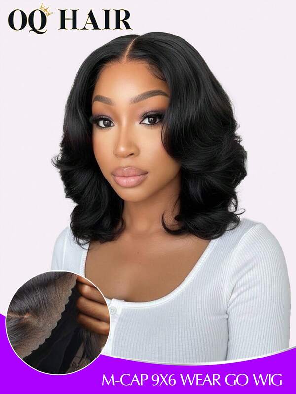 OQ Hair 200% Density 8-14 Inch M-Cap Wear Go Glueless Wig Silky Body Wave Bob 9x6 Transparent Lace Frontal Wig Pre Bleached Tiny Knots Wig Natural Color Pre Plucked Hairline Valentines Gifts No Glue Needed Beginner Friendly Durable & Long-Lasting Lightweight Cap All-Day Comfort Minimal Shedding For Daily Use Office For Women