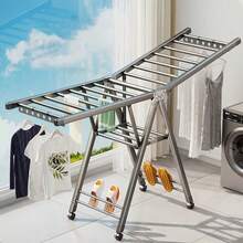 Wäscheständer - Doppellagige, faltbare Wäscheleine + kein Aufbau erforderlich - Übersicht 3