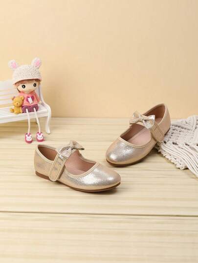 Lovely Bow Decor Shoes For Girl, Suitable For Autumn/Winter
