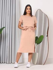 Casual Elegant Conservative / Modest Knot Beach - Beige - View 8